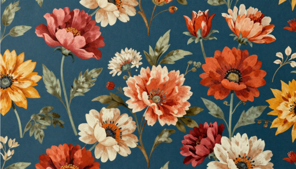 Close-up of a properly aligned wallpaper seam